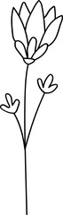 Line art flower