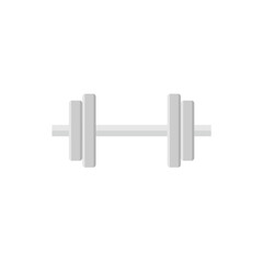 dumbell flat design vector illustration