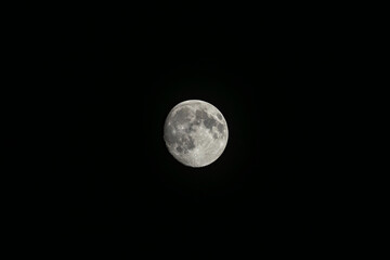 One day before Full Moon - visible moon craters