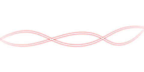Fototapeta premium Red color glowing abstract wavy lines