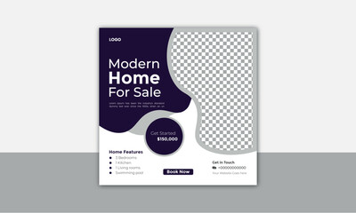 modern trend professional business social media post design real estate corporate