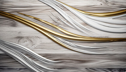 background with natural expensive wood and gold. High quality Generative AI