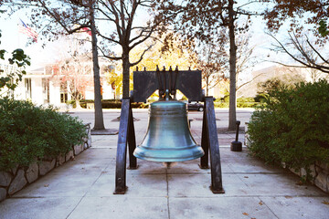 Replica of the Liberty Bell in downtown Raleigh , donated to North Carolina by the US Treasury in...