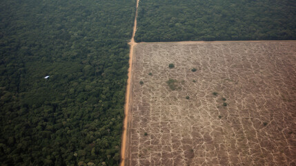 Obraz premium Climate change - Deforestation