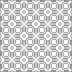 Geometric pattern of lines.  Black and white pattern for web page, textures, card, poster, fabric, textile.