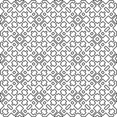 Geometric pattern of lines.  Black and white pattern for web page, textures, card, poster, fabric, textile.