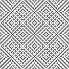 Geometric pattern of lines.  Black and white pattern for web page, textures, card, poster, fabric, textile.