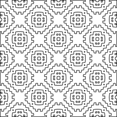 Geometric pattern of lines.  Black and white pattern for web page, textures, card, poster, fabric, textile.