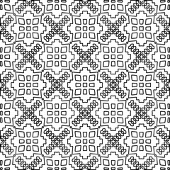 Geometric pattern of lines.  Black and white pattern for web page, textures, card, poster, fabric, textile.