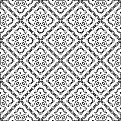 Geometric pattern of lines.  Black and white pattern for web page, textures, card, poster, fabric, textile.