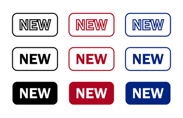 Fototapeta premium Set of labels, NEW vector icons. Transparent background. Vector Illustration.