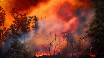 Naklejka na ściany i meble Wildfires - Climate Change