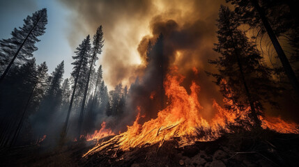 Fototapeta premium Wildfires - Climate Change
