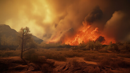 Fototapeta premium Wildfires - Climate Change
