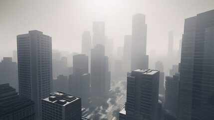 Fototapeta na wymiar City smog pollution