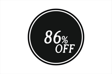86% Off, Sale Discount Banner. Discount offer price, special offer sales promotions. vector template illustration