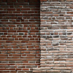 A grungy brick wall with peeling paint3, Generative AI