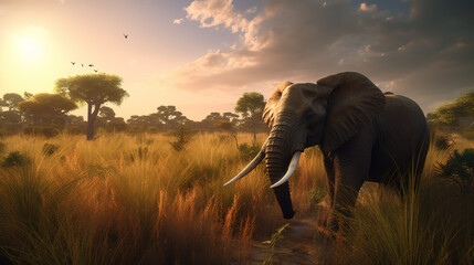 Fototapeta na wymiar Elephant - Wildlife