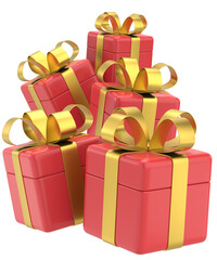 3D gift box. 3D illustration.