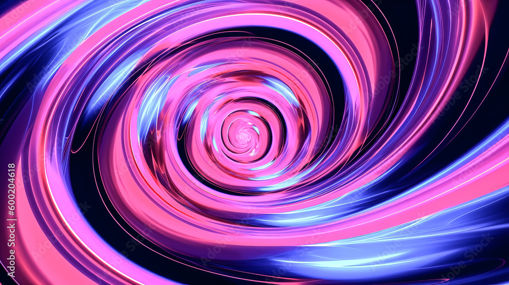 Aufkleber an abstract neon background with glowing pink and blue was created - generative ai