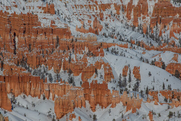 Beautiful Bryce Canyon Utah Winter Landscape