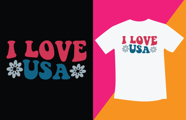 RETRO WAVY T SHIRT DESIGN