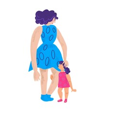 mother hugs the child. mom hugs for the holiday
