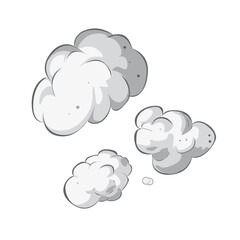 Illustration of white cloud smoke