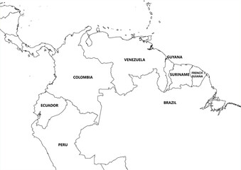 Guyana Location Map South America