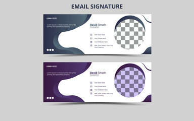 Vector Corporate Modern Email Signature Design Template. 