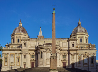 Back side view of Santa Maria Maggiore church in Rome
