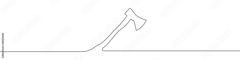Poster ax sign line continuous drawing vector. one line ax vector background. ax icon. continuous outline o