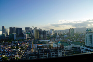 Fototapeta na wymiar panoramic view over cebu city from the 32 floor