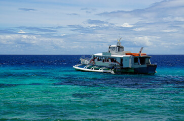 traditional outrigger boats on the philippines islands