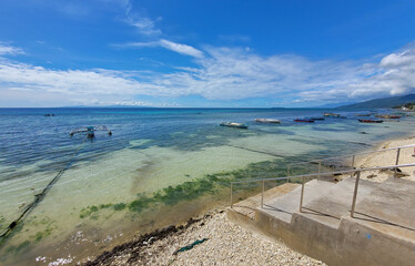 scenic coast of cebu island on the philippines