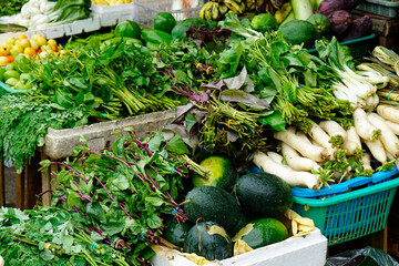 fresh vegetables from a food market in cebu