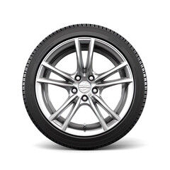 Car wheel isolated on a white background 
Alpha Channels generative AI