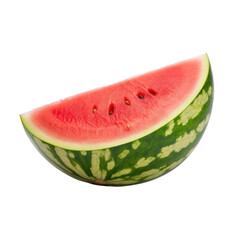 fresh juicy watermelon isolated on a transparent background, generative ai