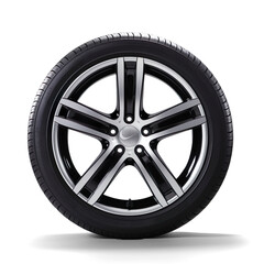 Car wheel isolated on a white background 
Alpha Channels generative AI
