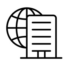 Key Company Information. Corporate Profile vector line icon. 