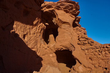red rocks in  the desert of algeria