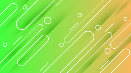 Green abstract background with white straight line combination