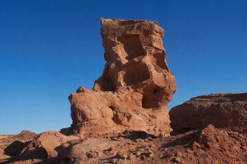 Fototapeta na wymiar red rocks in the desert of algeria