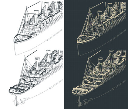 Titanic isometric blueprints
