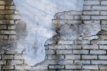 old grey brick wall