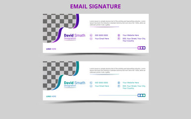 Obraz premium Vector Corporate Modern Email Signature Design Template. 