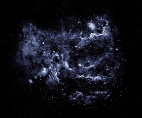 Science Fiction Universe Filled With Stars, Clouds, Night Sky, Nebula And Galaxy