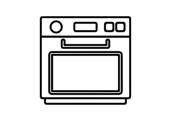 vector oven electronic gadgets illustration