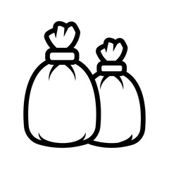 Trash bags icon. sign for mobile concept and web design. vector illustration