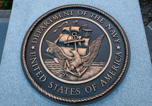 Department of the Army logo on the monument in the city of Savannah